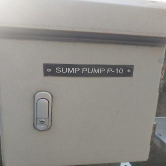Sump pump panel P-10